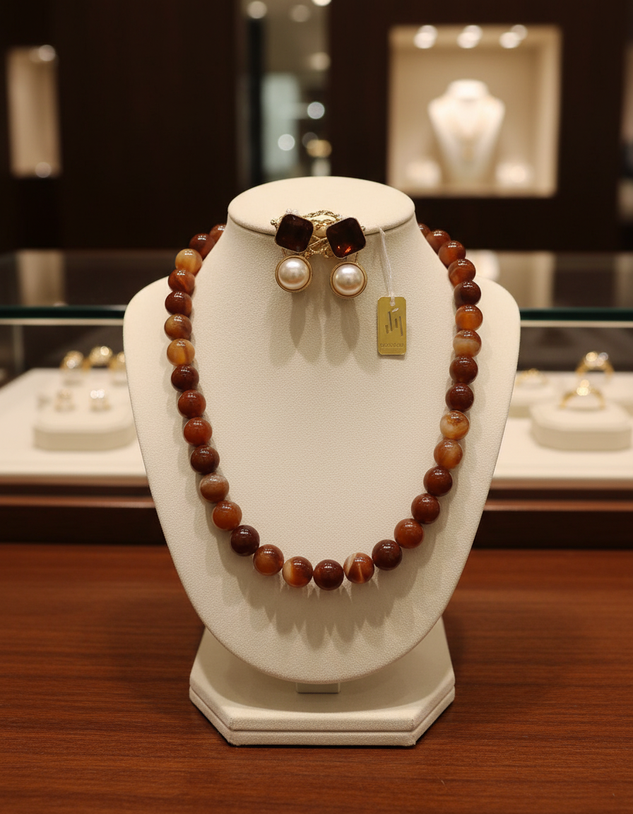 Necklace with matching earrings