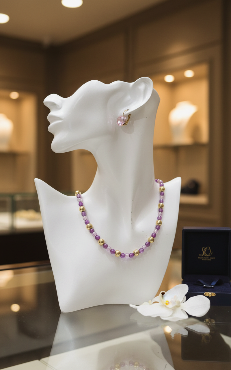 Necklace with earrings