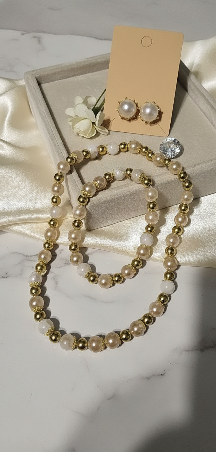 Necklace set with earrings and bracelet